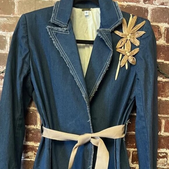 Merci Dresses & Skirts - Merci Paris Women Vintage 70s Belted Long Trench Jacquet